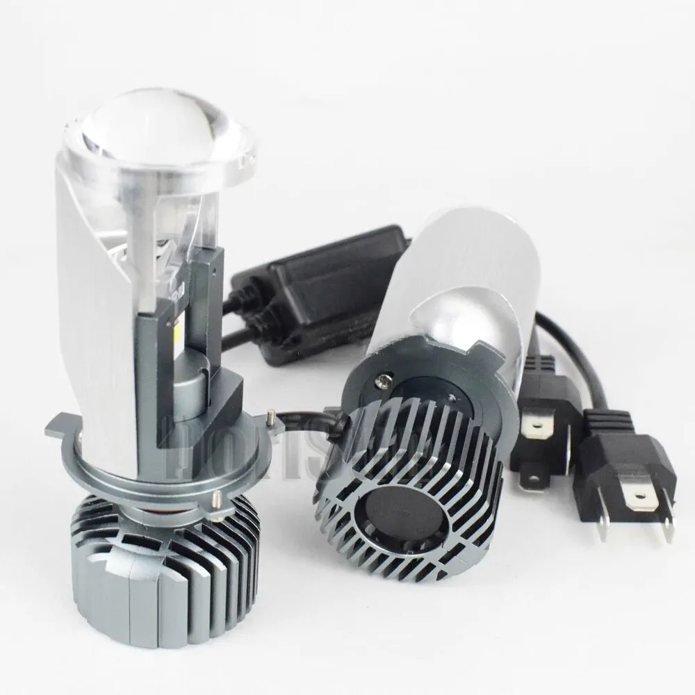 H4 Led Lens Y2 H4 LED Mini Projector Lens 110W Bright Headlight Bulb 6000k White