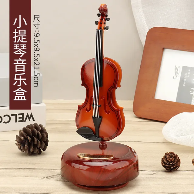 Retro Musical Instrument Music Box Music Decoration Octave Box Rotary ...
