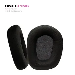 Premium Replacement Cushion Earpads with Headband Padding - Oncepink (Black)