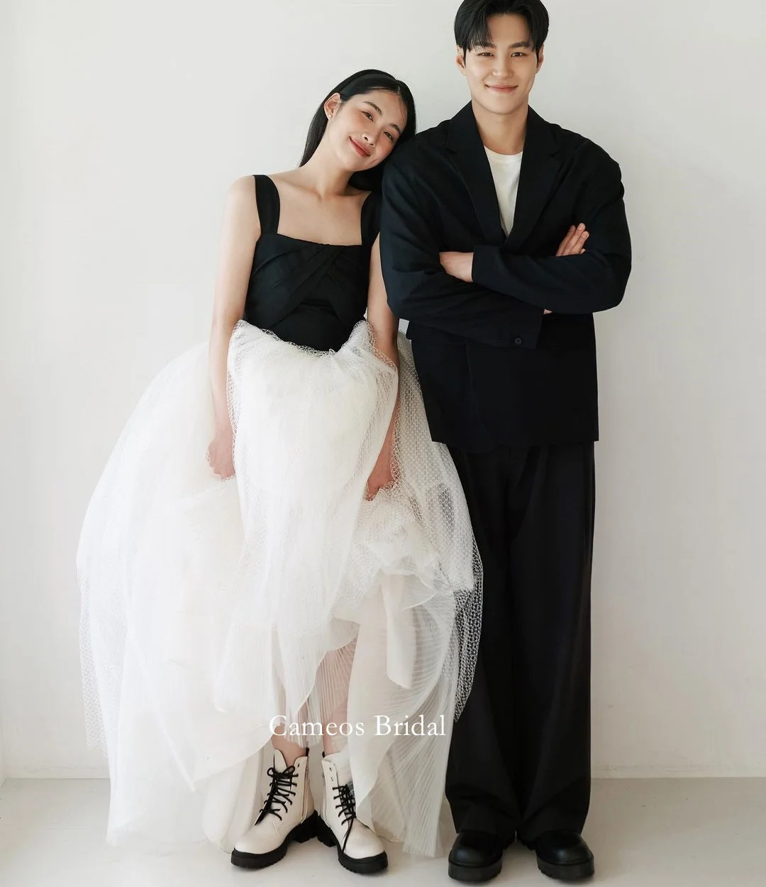 

Женское вечернее платье-трапеция SONDR, черно-белое Тюлевое платье с квадратным вырезом для выпускного вечера в Корейском стиле на заказ