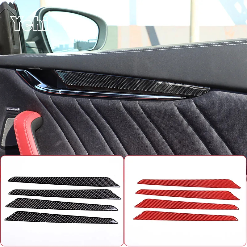 

For Maserati Ghibli/Quattroporte 2014-2022 Car Interior Doors Decoration Panel Cover Trim Stickers Soft Carbon Fiber Accessories