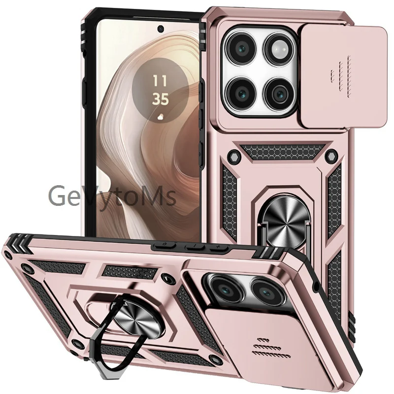 Matte Military-Grade Ring Stand Case with Camera Protection