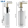 ULA Gold Kitchen Sink Liquid Soap Dispenser Liquid Soap Bottle Sink Mount Stainless Steel Head Hand Press Dispenser Bottle 4