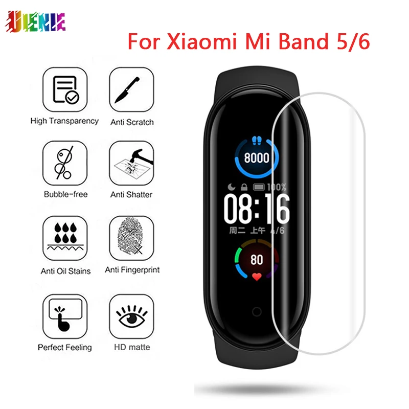 

UIENIE 3PCS TPU Screen Protector For Xiaomi Mi Band 5/6 Nano Soft Film Smart Watch Bracelet HD Scratch Resistan Protective Film