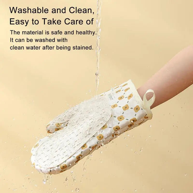 

Перчатки для выпечки для духовки, термостойкие утолщенные силиконовые перчатки для духовки, Нескользящие мягкие перчатки для выпечки