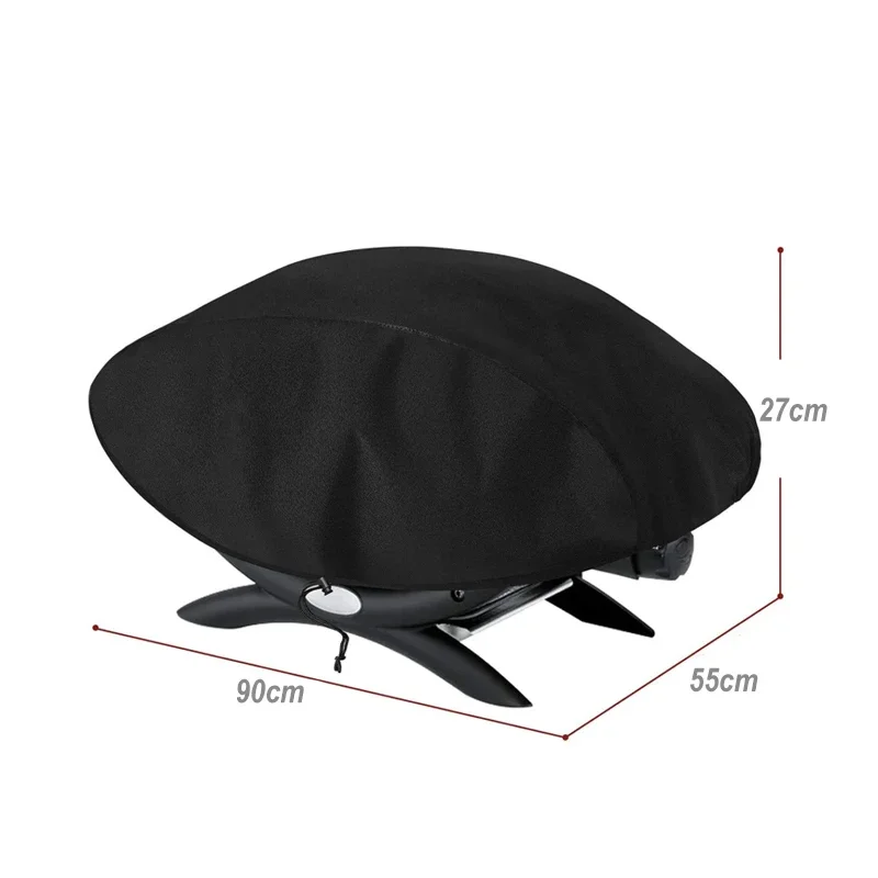600D Oxford Cloth BBQ Grill Cover Waterproof Dustproof For Weber Q200/2000 Series Barbecue Grill Protective Covers 90x55x27cm