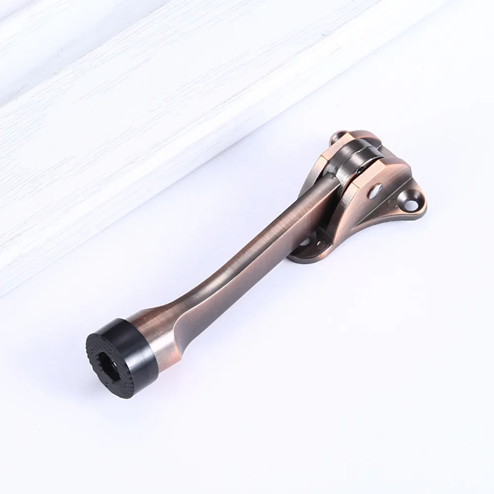 Door Stopper Mute Zinc Alloy Foot-Operated Lever 1pc