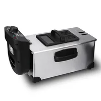 110V220V Electric Deep Fryer 2.5L French Frie Machine Oil Hot Pot Fried Chicken Grill Adjustable Thermostat Oven 1