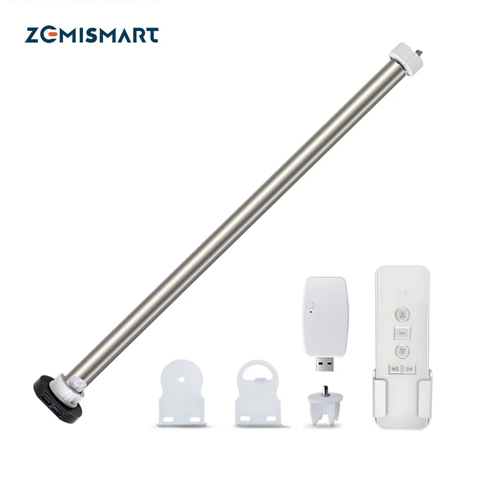 

Zemismart Tuya Roller Shade Blind Motor for 17 25mm Tube Motorized Electric Rechargable Motor with WiFi Zigbee USB Dongle