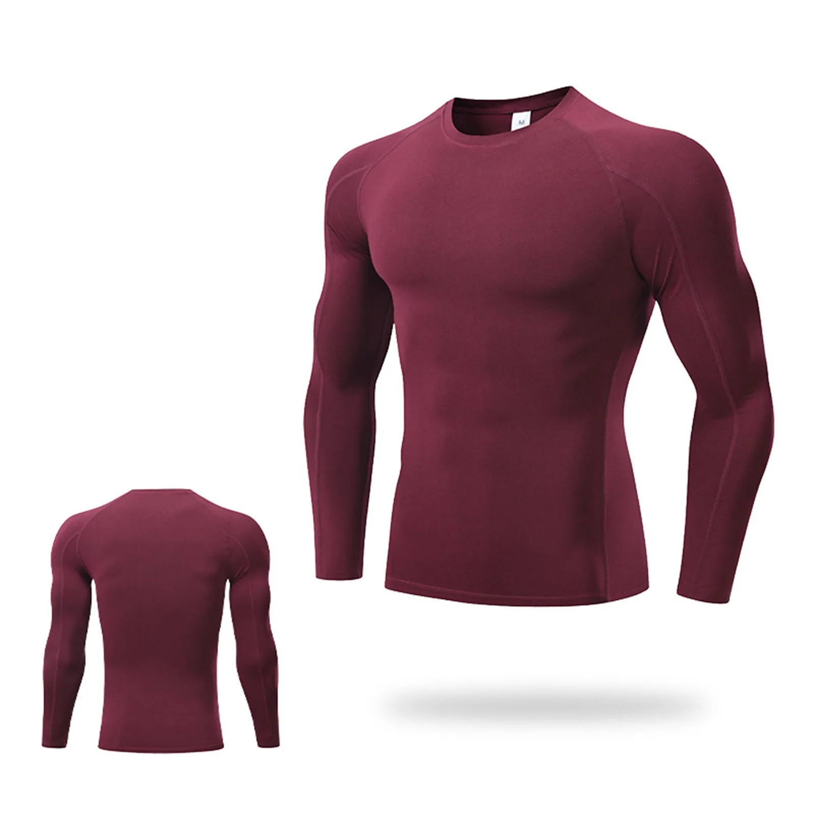 MenLongSleeveUnderShirtMensTightFittingFitnessSportsRunning