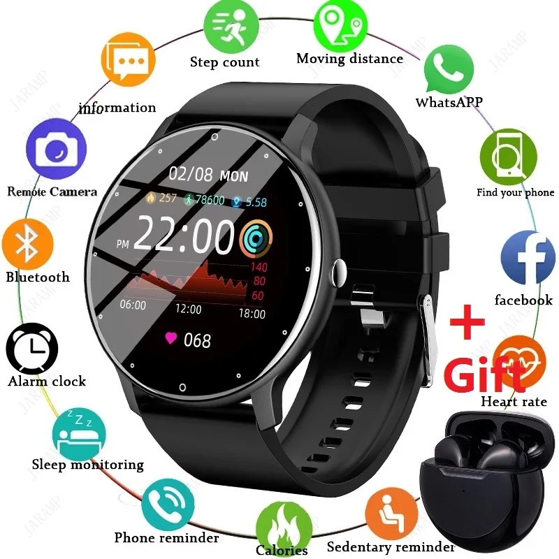 2pcs zl02 Pro6 Smart Watch Men Women Full Touch Screen Sport Fitness Watch IP67 Waterproof