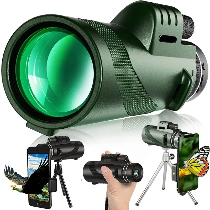  Portable Zoom HD 5000M Telescope Folding Long Distance Mini Powerful Telescope for Hunting Sports Outdoor Camping Travel 