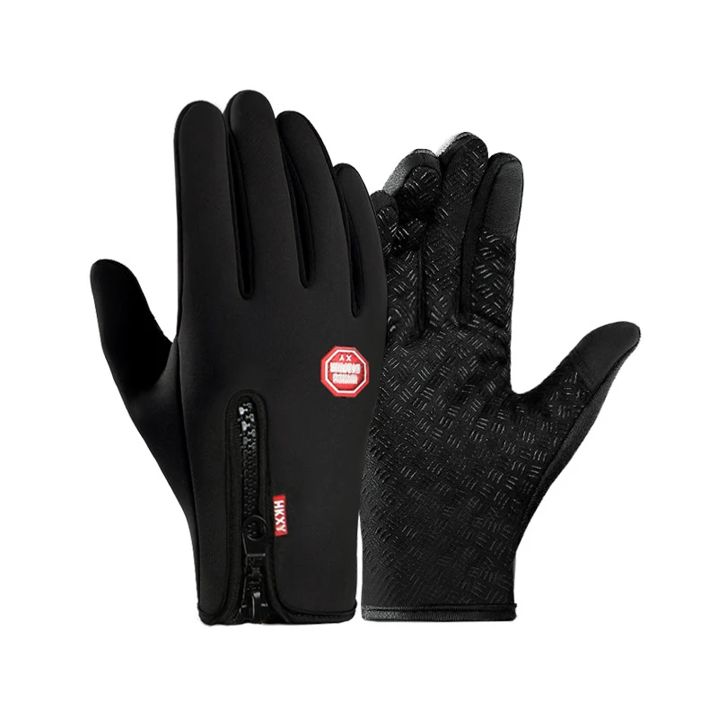Winter Motorcycle Gloves for Men Women Cycling Thermal Fleece