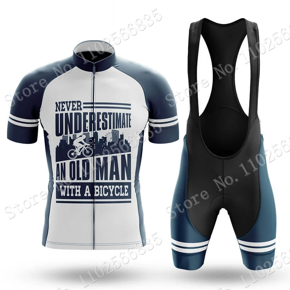 Cycling Jersey Old Man 2023 New Team Set Bicycle Summer Clothing Mens