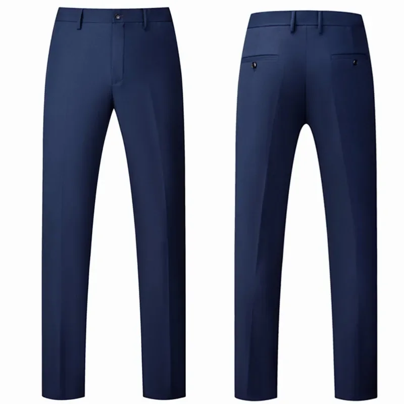 Plus Size 38 40 Mens Suit Pants Solid Color Slim Fit Dress Pants Slim Fit Office Business Men Trousers 16 Color Business Pants Suit Pants Men Pants