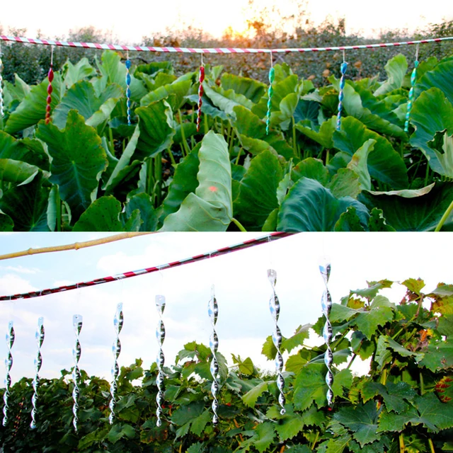 6Db 30 Cm Madártaszító Bot Forgó Rúd -Pálca Fényvisszaverő Spirális Elrettentő Vezérlőelem Ijesztő Eszköz Mezőgazdasági Kertdekoráció - Image 5