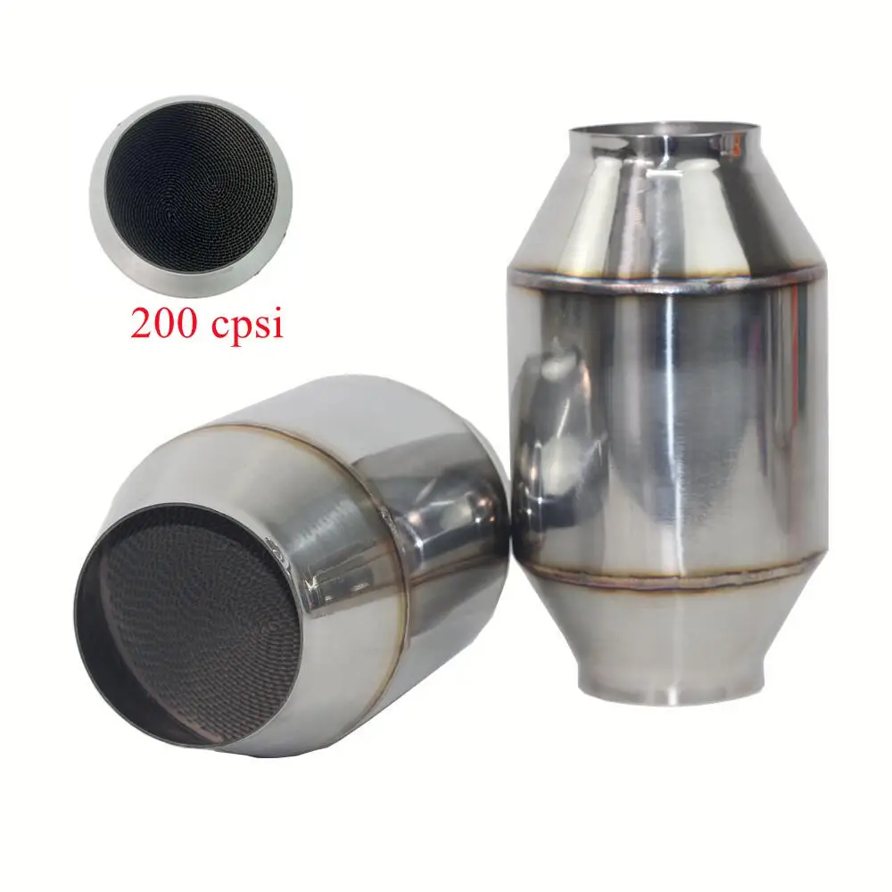 

REEJIM 2.5" 3'' 200 cpsi High Flow Metallic-Core Race Catalytic Converter high performance sport catalytic converter EURO 4