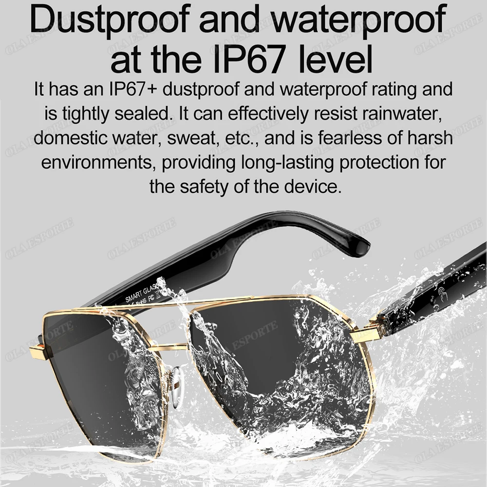 Newest 130+ Languages Smart Glasses AI Real-time Translation Glasses Wireless Bluetooth Music Built-in Mic & Speakers Sunglasses