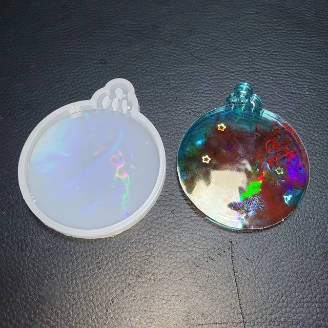 Holographic Light Shadow Coaster Molds Resin Epoxy Christmas Ball