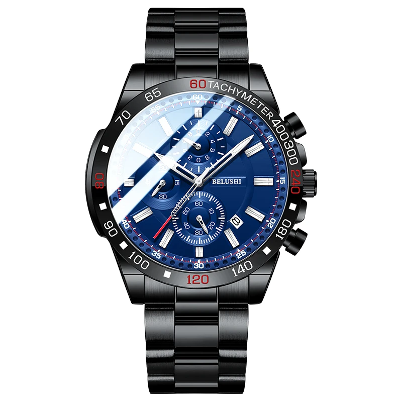 2022 Top Luxury Brand Watches For Men Sport Waterproof Quartz Men Watches Business Chronograph Stainless Steel Relogio Masculino 