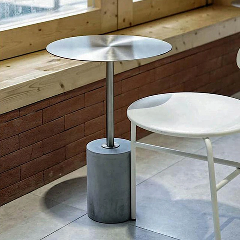 Grande Tavolino Da Caffè A Filo Nordic Coffee Shop Furniture Divano Console Circle Marble Nesting Tavolino Stone Tavolo Desk Sy50Ct