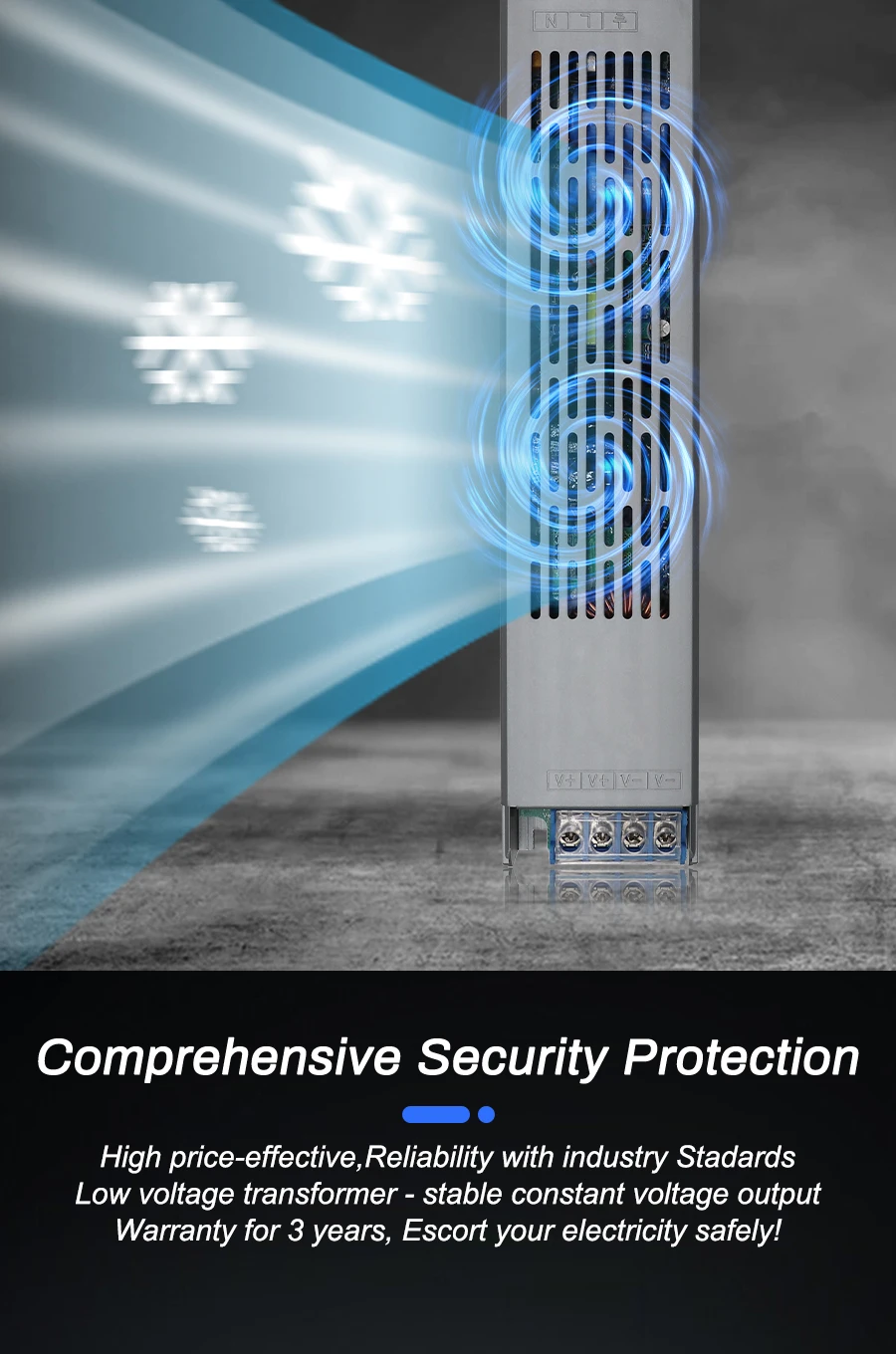 Description Picture 4 of item12V 24V LED Power Supply 100W 200W 300W 400W Light Transformer AC 110V 220V to DC Switching Power Supply LED Driver Adaptor