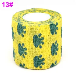 Fruit Printed Self-Adhesive Animal Elastic Bandage - Multi-Purpose Sports Wrap Tape - 2.5cm X 4.5m (Cat claw Yellow)