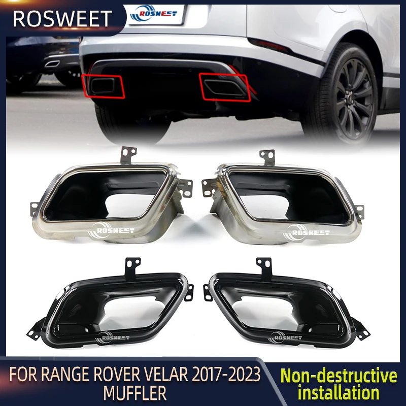 

For Land Rover Range Rover Velar L560 Dymaic p380 HSE 2017-2023 Car Exhaust Pipe Square Muffler Tail Throat Pipe LR093575