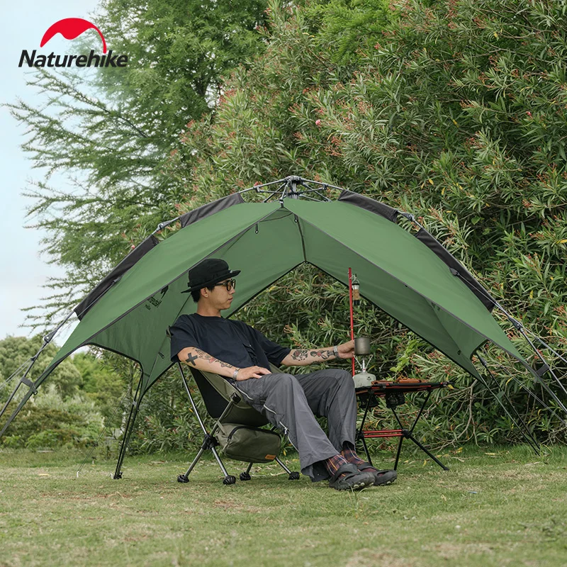 Naturehike One-touch Tent 3-4 Person Travel Family Sun Shelter Portable Automatic Fishing Tent Outdoor Picnic Camping Beach