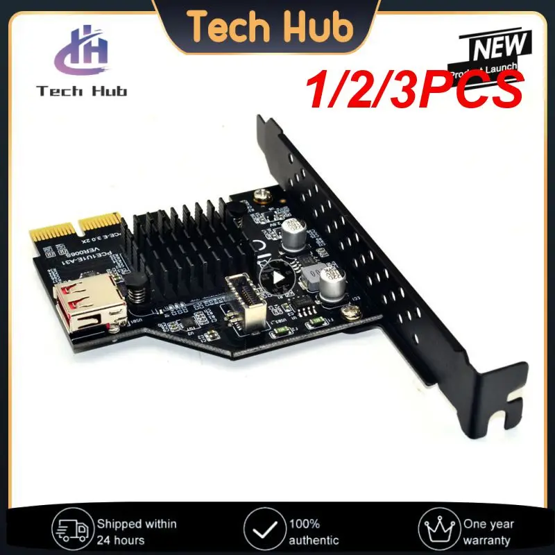 

1/2/3PCS 2X to USB3.1 A-Key Gen2 Front Type-E Expansion Card,10Gbps Type-E Internal 20-Pin Front Panel Connector Riser Card