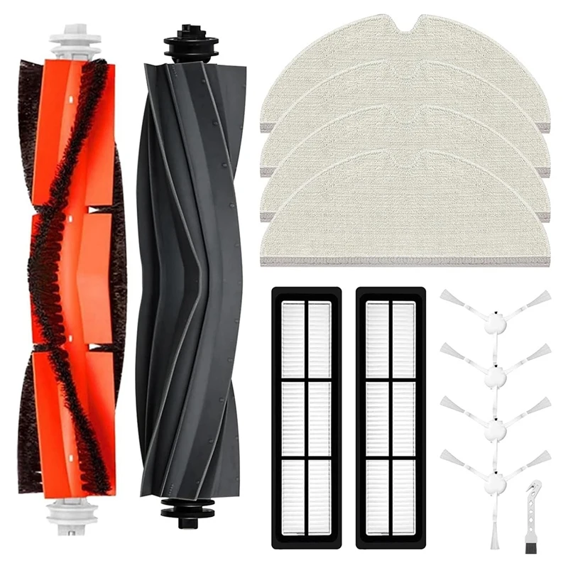 Accessories Kit For Dreame D9 / D9 Max / L10 Pro Robot Vacuum Cleaner, Roller Brushes, Filters, Mop Pads, Side Brushes