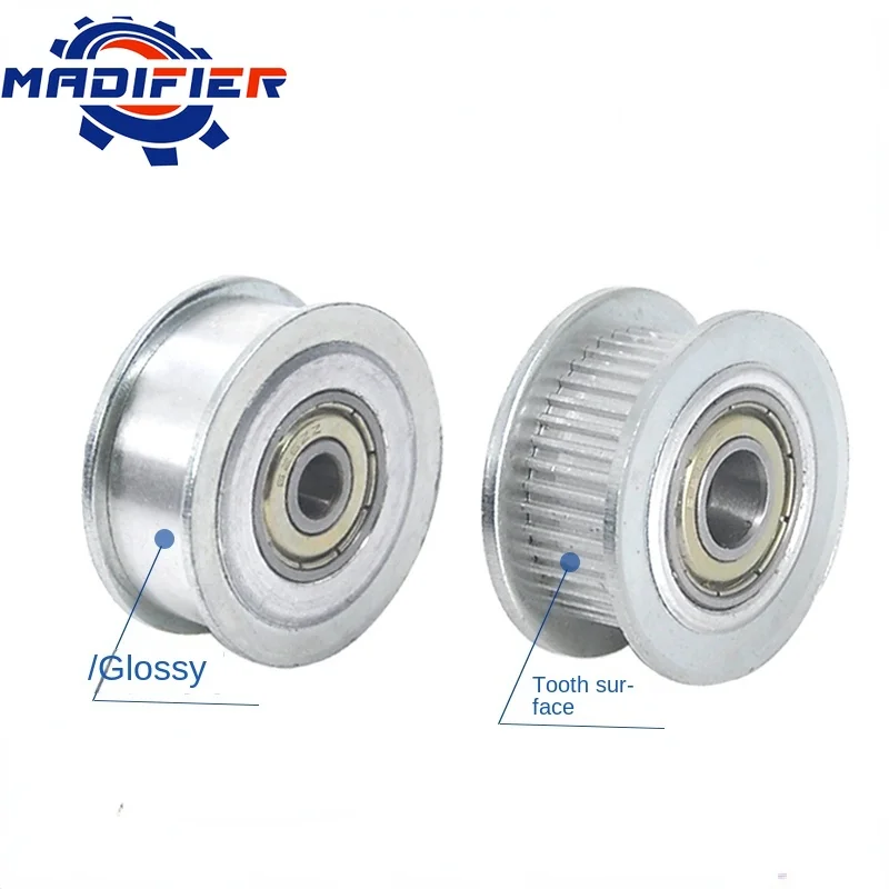 

MXL 25 Teeth tensioner adjustment guide belt bearing idler hole 3/4/5/6mm Width 6/10/15mm aluminum alloy
