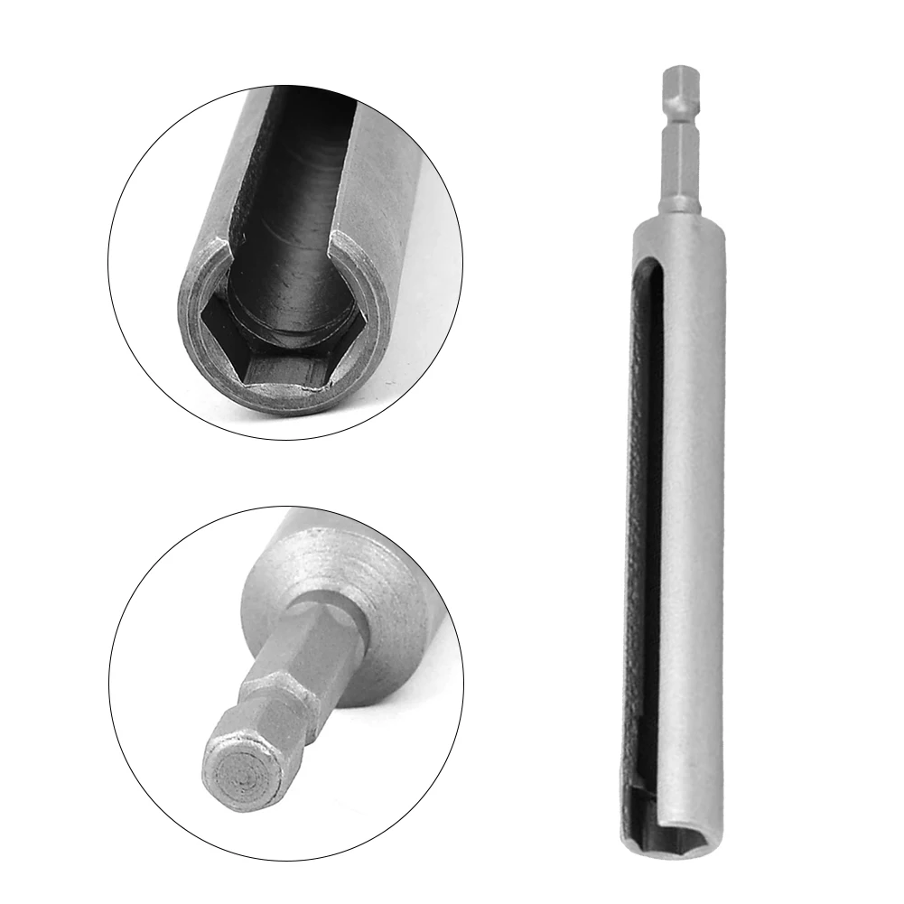 

1 Pc H10 Hex Socket Adapter Slotted Extension Driver 135mm 6.35mm Hex Shank For Nuts Bolts Install Electric Wrench Accessories