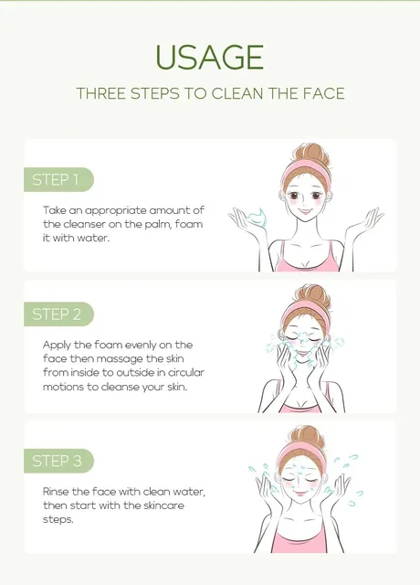 Vitamin C Facial Cleanser Skin Deep Cleansing Moisturizing Blackhead Removal skincare Face Wash Foam Face Cleanser Skin Care 6