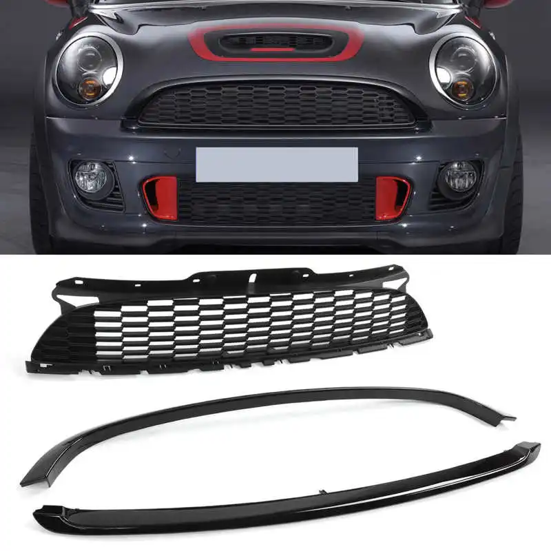 3 Teile/satz Glänzend Schwarz Front Haube Form Grille Surround Abdeckung  Trim Kits für MINI Cooper 5 R56 R57 R58 R59 S JCW 2008-2014 - AliExpress