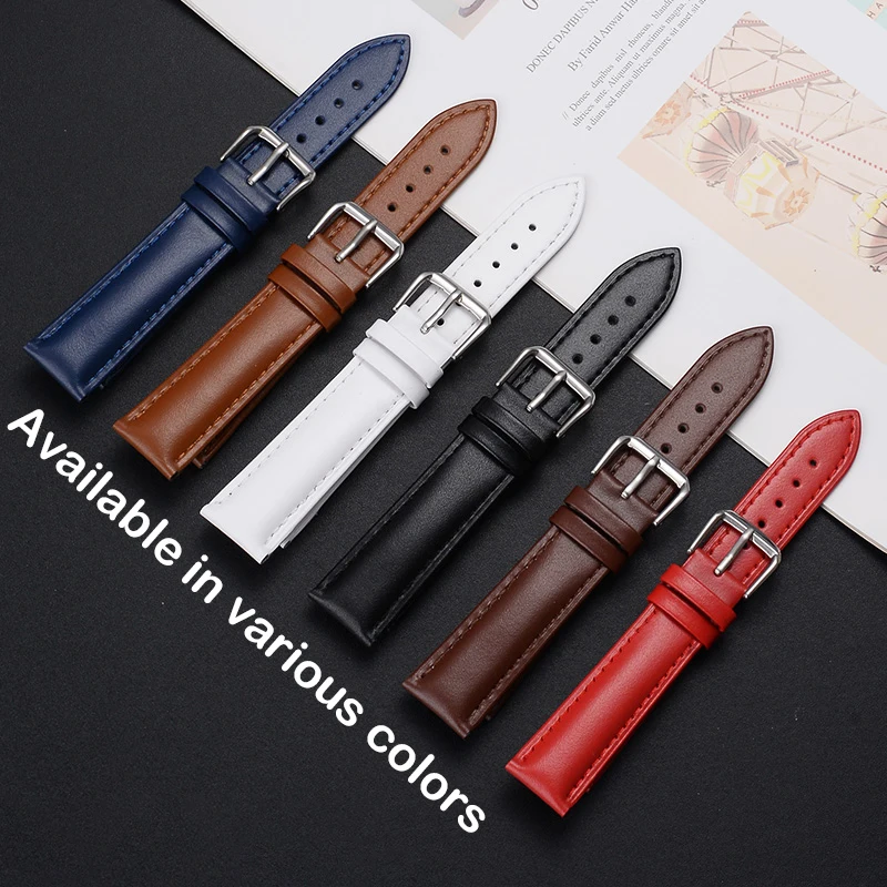 Elegant Soft Leather Watch Strap - Universal Luxury Accessory, Perfect Gift Choice