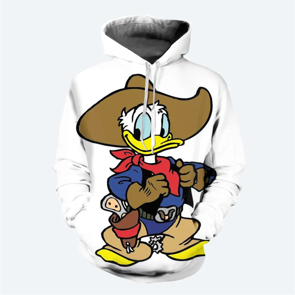 thumbnail image 1 of Nueva sudadera con capucha de dibujos animados de Disney para hombre, con estampado 3D del pato Donald, sudadera con capucha informal de moda urbana para hombre, 1 of 4