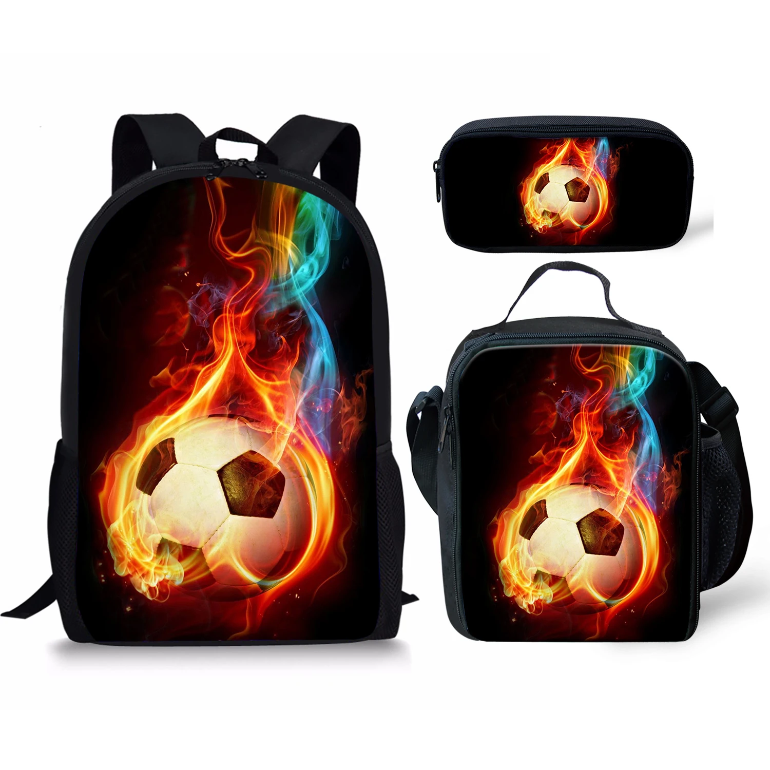 

Trendy Creative Novelty Funny Sports Ball 3D Print 3pcs/Set pupil School Bags Laptop Daypack Backpack Lunch bag Pencil Case