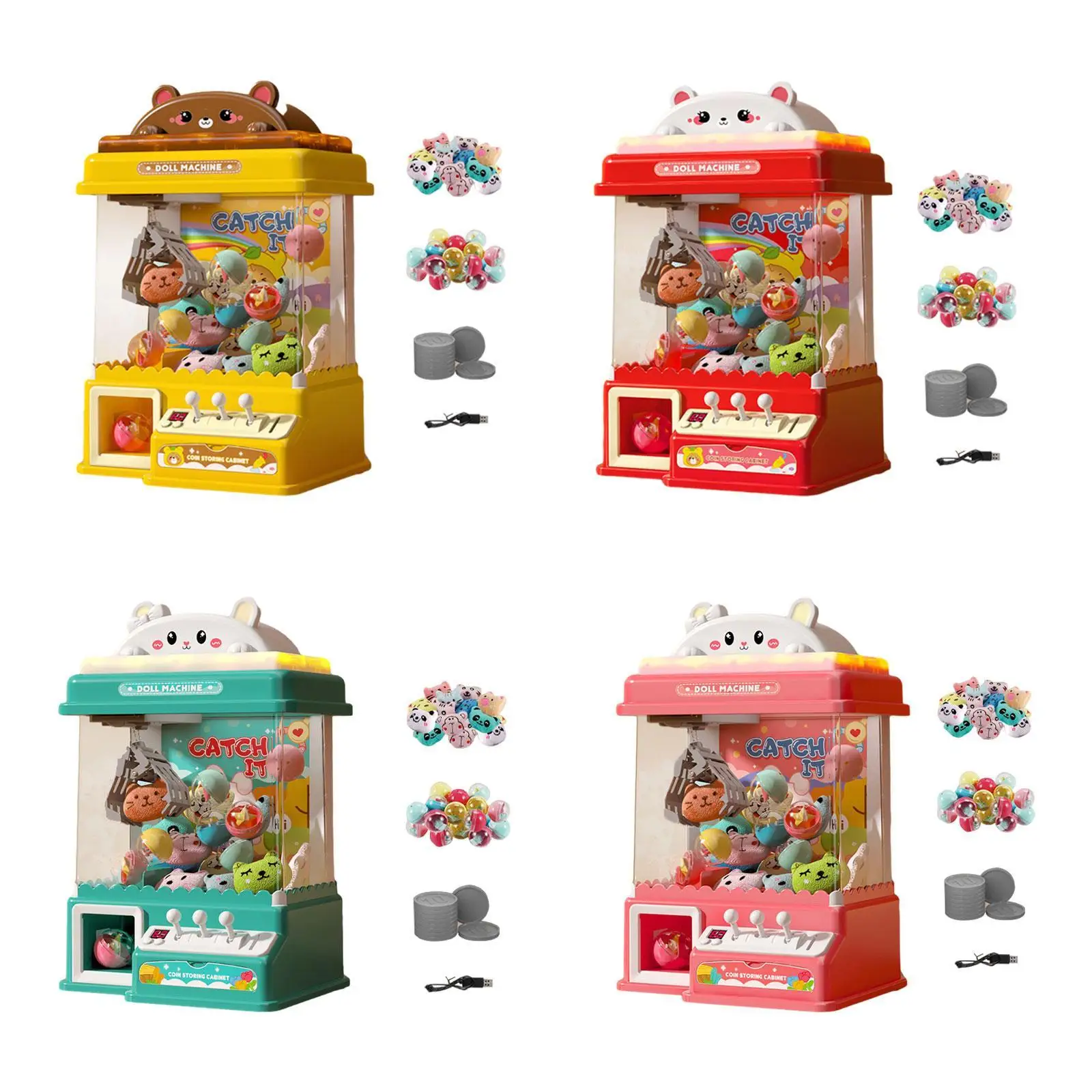 Claw Machine Table Game Mini Vending Machine Valentines Day Gifts Electronic Claw for Children Girls Boys Kids New Year