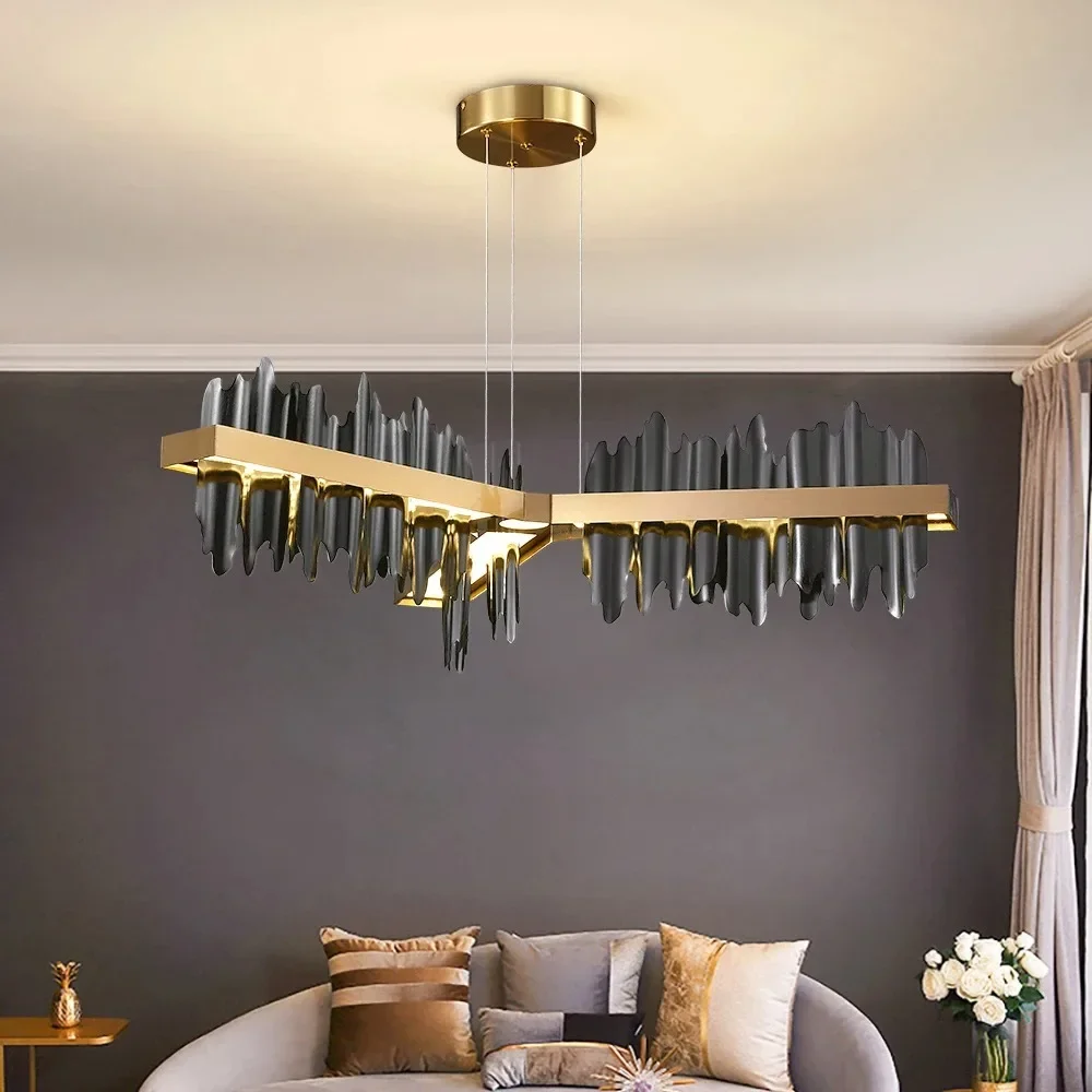 LED Dimmable Chandeliers for Living Room Restaurant Hanging Lamps Lobby Hotel Decor Light Fixtures led chandelier ceiling chandelier art lighting fixtures