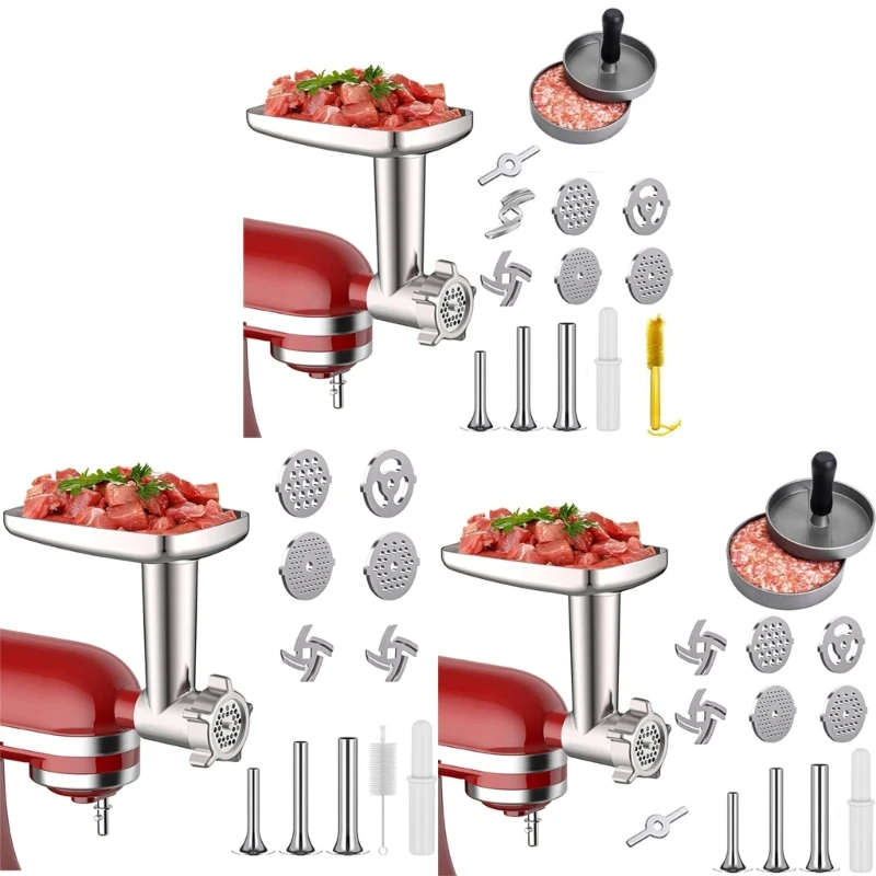 

M2EE Grinder Attachment Grinder Accessory Sausage Stuffer Tubes Grinder Plate Suitable for Kitchen Appliances