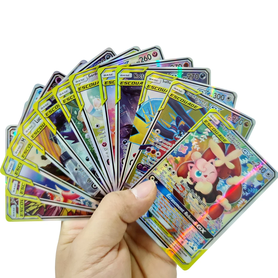 Cartes de jeu Pokémon GX V VMAX en métal arc-en-ciel, anglais, français,  espagnol, allemand, italien, bataille, cadeaux de fête des enfants -  AliExpress