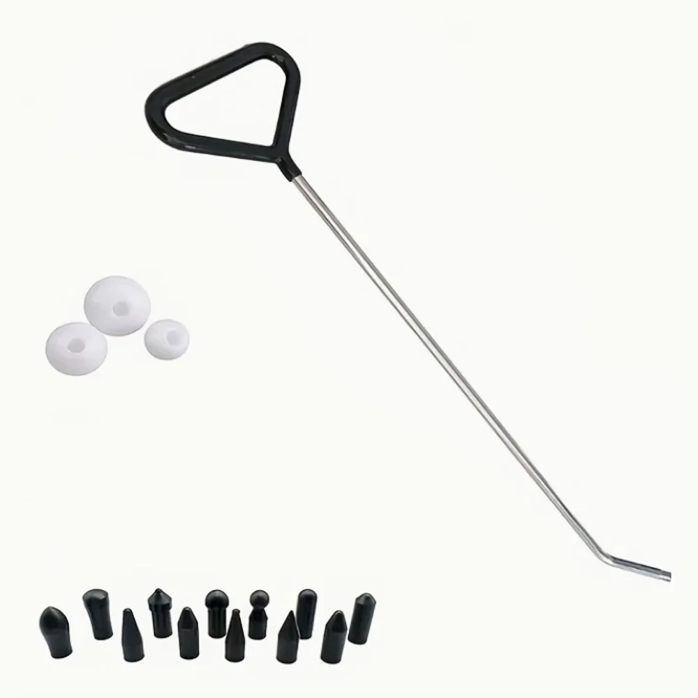 Araba Göçük Onarım Başlığı Değiştirme Kancaları Paslanmaz Çelik İtme Çubukları Çıkarma Levhası Kiti, araba gövdesindeki göçükler ve dolu hasarı gidermek için