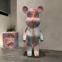 Internet Celebrity Trend Cartoon Violent Bear Piggy Bank Light Luxury Living Room Home TV Cabinet Floor Decoration Ornaments 1