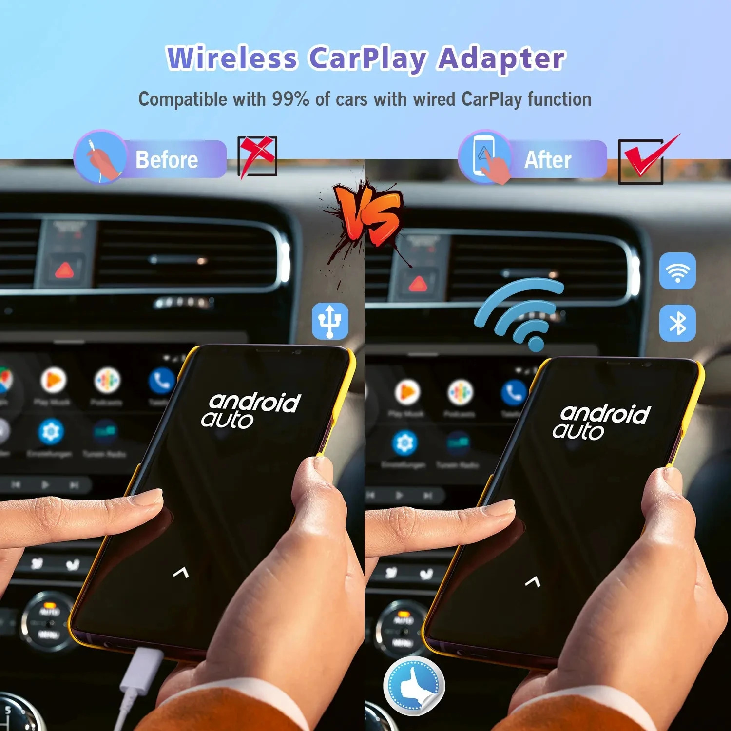 ATOTOZONE CB6 ワイヤレスCarplay AndroidAuto ATOTO CarWave CB6 ワイヤレスアダプター｜2025年版CarPlay AI Box