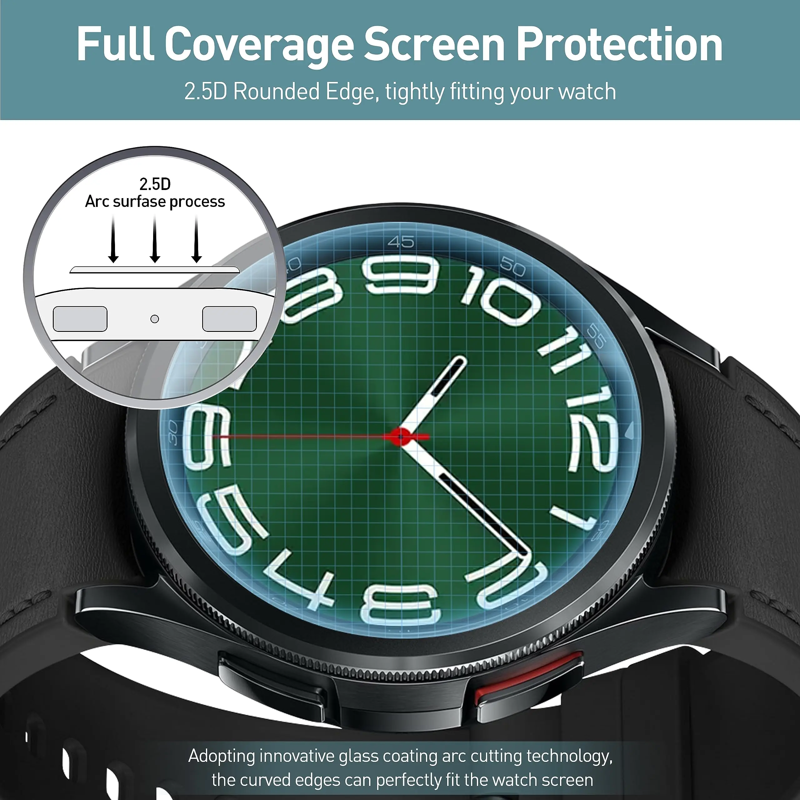 Screen Protector For Samsung Galaxy Watch 6 40mm 44mm Accessories HD Clear Tempered Glass Hydraulic Film Watch 6 Classic 43 47mm