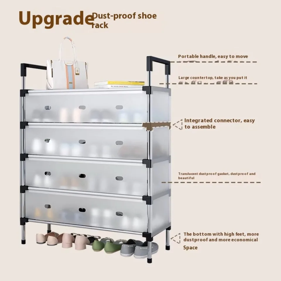 Description Picture 6 of itemSimple Multilayer Shoes Rack DIY Assemble Space-Saving Shoe Cabinet Multi-Functional Household Economical Space Saving Shoe Rack
