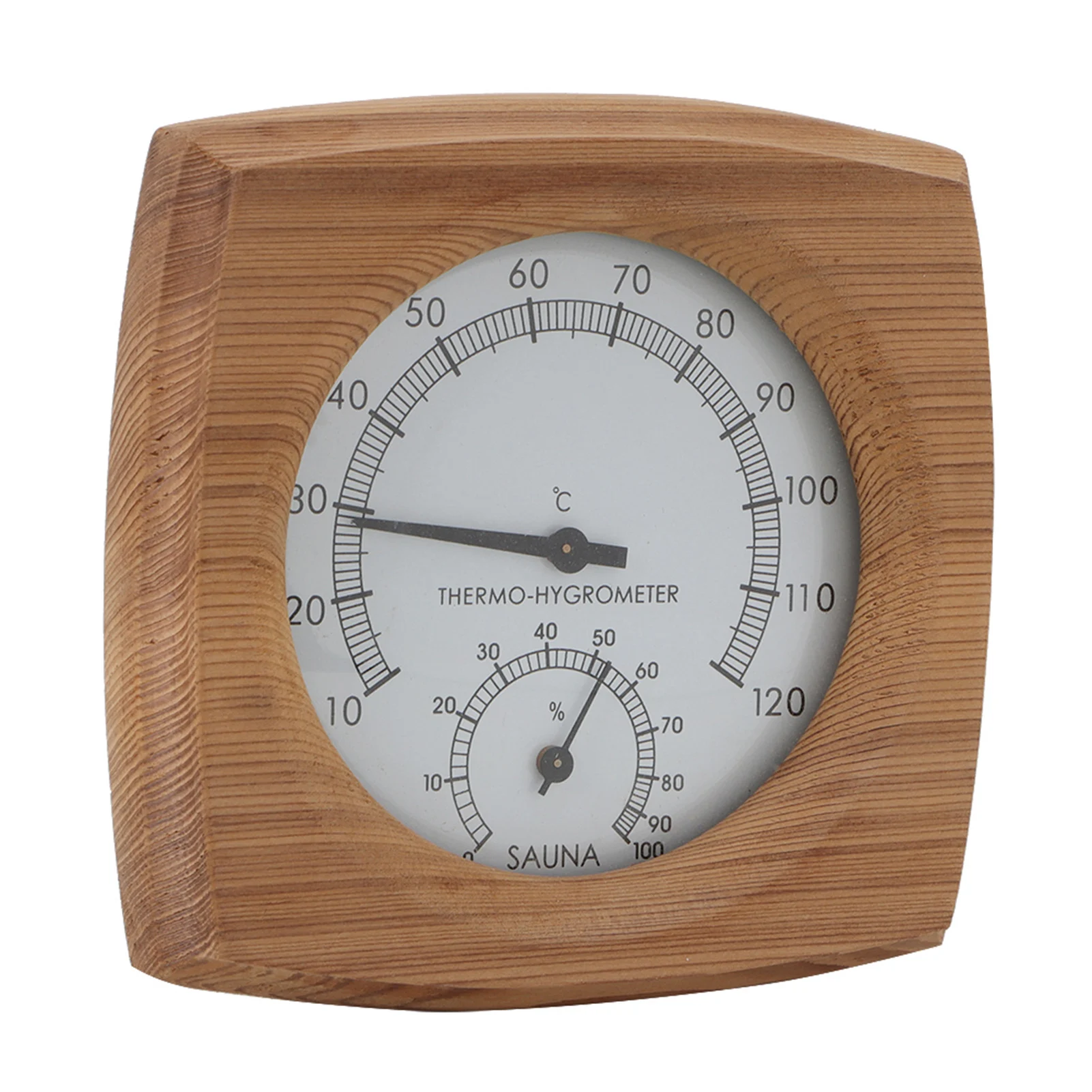 2‑In‑1 Indoor Wood Thermo‑Hygrometer Thermometer Hygrometer Steam Room Sauna Room Accessories Thermometer Hygrometer 3