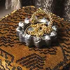 French Light Luxury Travertine Black Gold Natural Marble Tray Decoration Jewelry Storage Tray Lace Ashtray 5