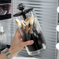 1pc Cosmetic Storage Box Lipstick Container﻿ Automatic Lifting Makeup Brushes Holder With Lid Dustproof Makeup Organizer 2